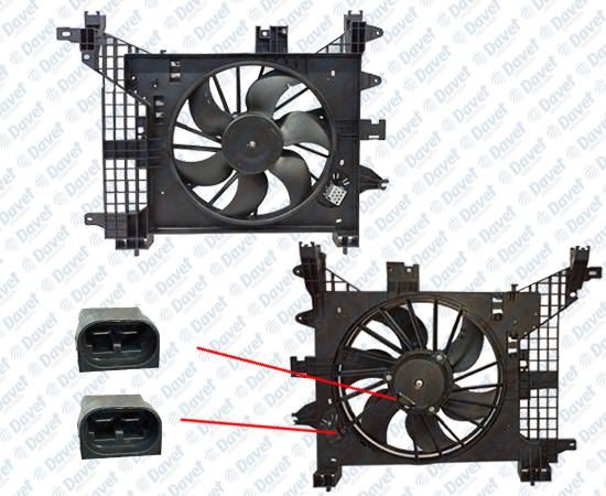 25-3510 Fan Motoru Su Radyatoru Davlumbazli Tekli Fanli Rezistansli Dacia Duster 1.5 Dci 2012-